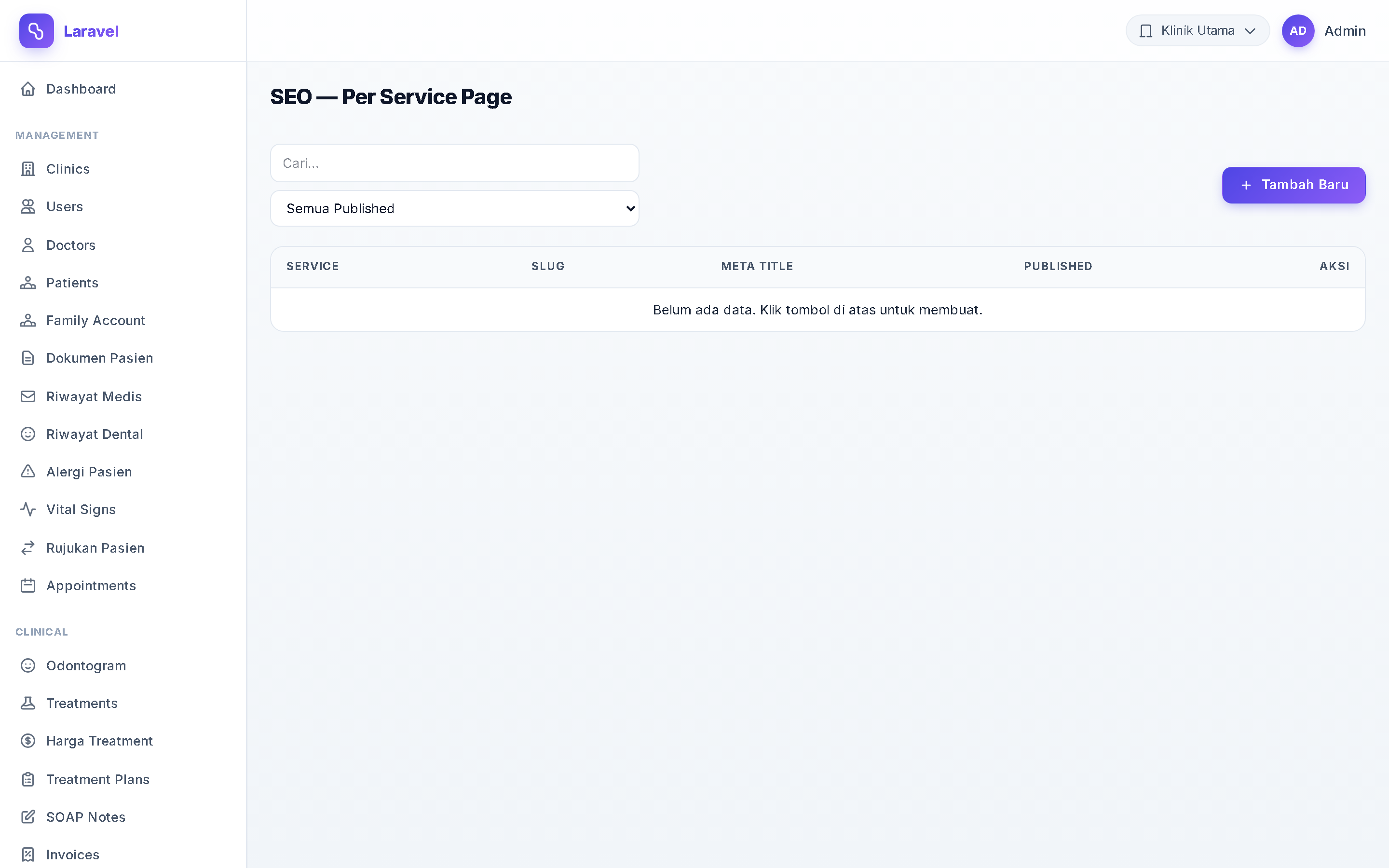Screenshot Service Pages
