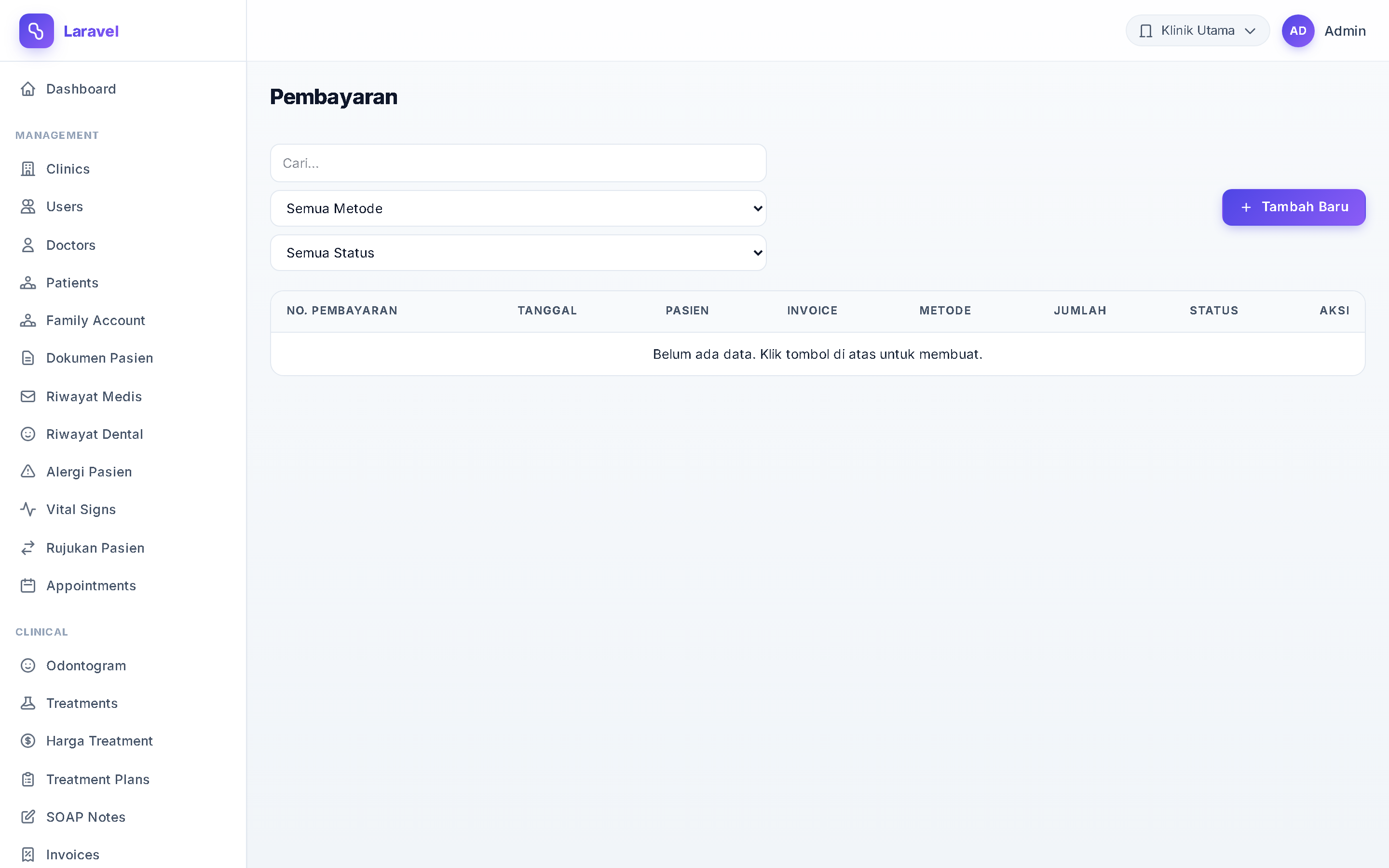 Screenshot Ledger Pembayaran